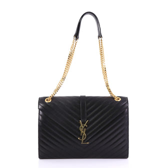 Saint Laurent Classic Monogram Envelope Satchel Matelasse 3944501