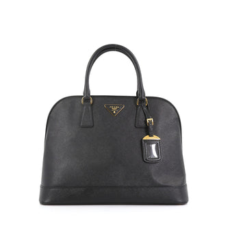 Prada Open Promenade Handbag Saffiano Leather Large Black 3944505