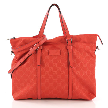 Gucci Light Tote Guccissima Nylon Medium Red 3944611