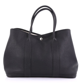 Hermes Garden Party Tote Leather 36 Black 3946203