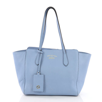 Gucci Swing Tote Leather Small Blue 394692