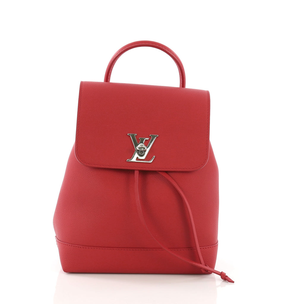 Lockme leather backpack Louis Vuitton Red in Leather - 35406855