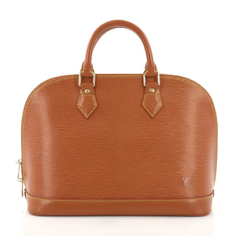 Louis Vuitton Vintage Alma Handbag Epi Leather PM Brown 3947413