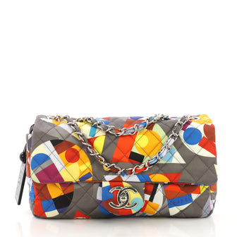 Chanel Coco Color Flap Bag Quilted Printed Nylon Medium 3947416