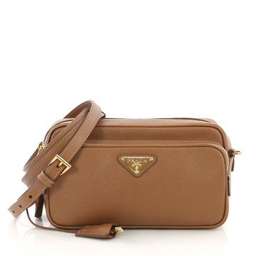 Prada Front Pocket Crossbody Bag Saffiano Leather Small 394748
