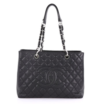 Chanel Grand Shopping Tote Quilted Caviar Black 394811