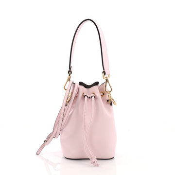 Fendi Mon Tresor Bucket Bag Leather Mini Pink 394831