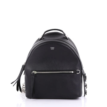 Fendi By The Way Backpack Leather with Crystals Mini Black 394851