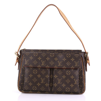 Louis Vuitton Viva Cite Handbag Monogram Canvas GM Brown 3950317