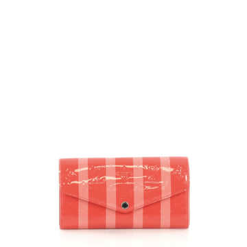 Louis Vuitton Sarah Wallet NM Limited Edition Monogram Vernis Rayures Pink 3950328