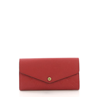 Louis Vuitton Sarah Wallet NM Monogram Empreinte Leather Red 395032
