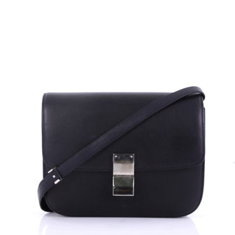 Celine Classic Box Bag Smooth Leather Medium Black 3950346