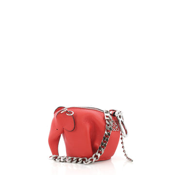 Loewe Punk Elephant Keychain Leather Red 3950351