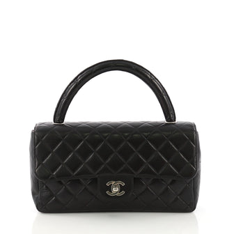 Chanel Vintage Twin Top Handle Flap Bag Quilted Lambskin 3950352