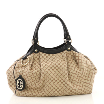 Gucci Sukey Tote Diamante Canvas Medium Brown 3950359