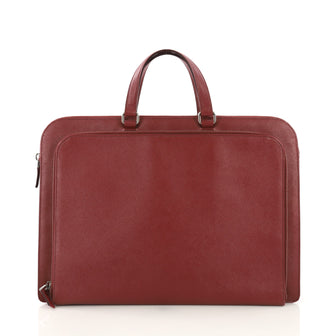 Prada Travel Briefcase Saffiano Leather Red 3950373