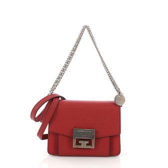 Givenchy GV3 Flap Bag Leather Mini Red 395131