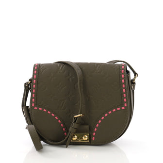 Louis Vuitton Junot Handbag Monogram Empreinte Leather Green 395144