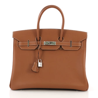 Hermes Birkin Handbag Brown Epsom with Palladium Hardware 3951511