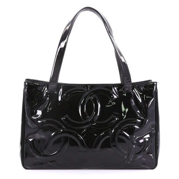 Chanel Triple CC Tote Patent Large Black