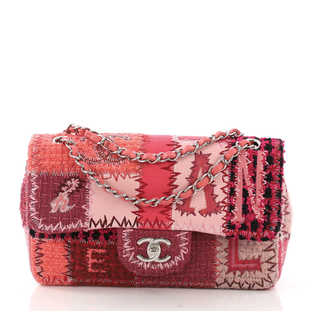Chanel Flap Bag Multicolor Patchwork Medium Pink 39515133