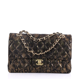 Chanel Classic Double Flap Bag Quilted Lace Motif Goatskin Black 3951520