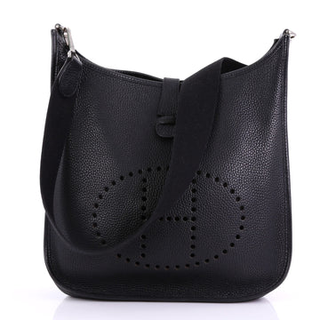 Hermes Evelyne Crossbody Gen II Clemence GM Black 3951533