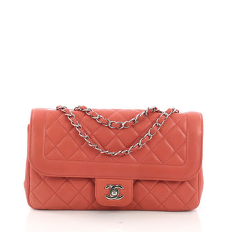 Chanel CC Chain Flap Bag Quilted Lambskin Medium Pink 3951539