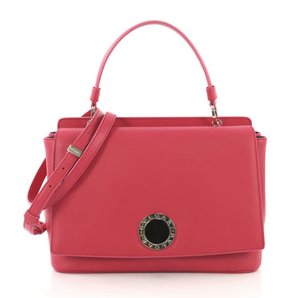Bvlgari Top Handle Bag Leather Small Pink