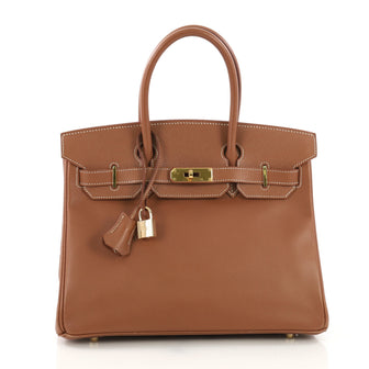 Hermes Birkin Handbag Brown Courchevel with Gold Hardware 30 395159