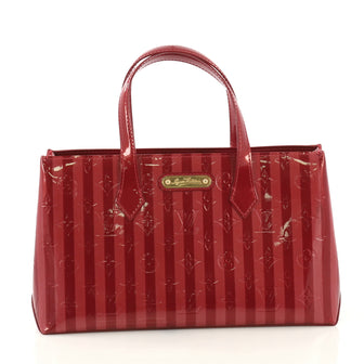 Louis Vuitton Wilshire Handbag Limited Edition Monogram Vernis Rayures PM
