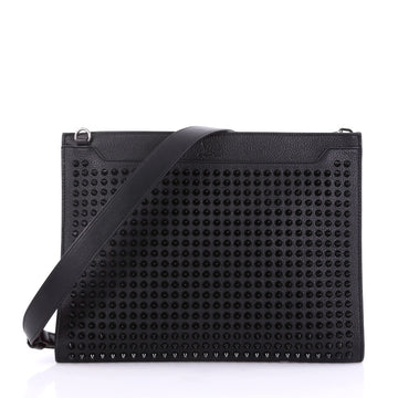 Christian Louboutin Skypouch Shoulder Bag Studded Leather Black 3951815