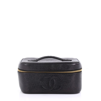 Chanel Vintage Timeless Cosmetic Case Caviar Black 3951816