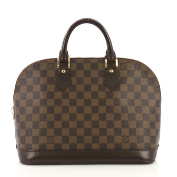 Louis Vuitton Vintage Alma Handbag Damier PM Brown