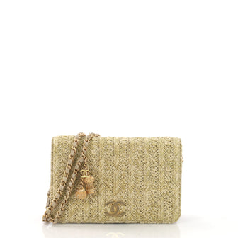 Chanel Paris-Athens Wallet on Chain Quilted Woven Raffia Gold