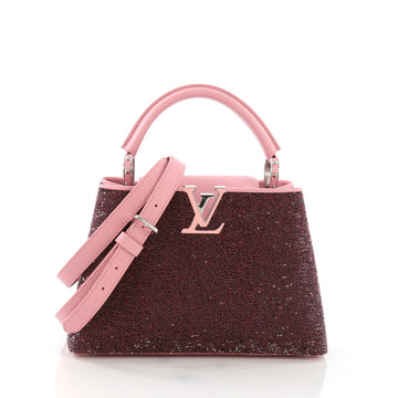 Louis Vuitton Capucines Handbag Sequins BB Pink 395396