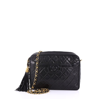 Chanel Vintage Camera Tassel Bag Quilted Leather Medium 3954017
