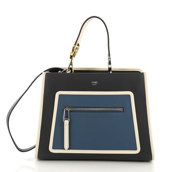 Fendi Runaway Handbag Leather Small Blue