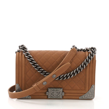 Chanel Paris-Dallas Boy Flap Bag Quilted Calfskin with Metal 395407