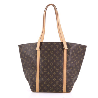 Louis Vuitton Shopping Sac Handbag Monogram Canvas MM Brown 395409