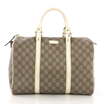 Gucci Joy Boston Bag GG Coated Canvas Medium Brown 395461