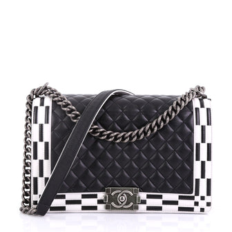 Chanel Boy Flap Bag Quilted Calfskin New Medium Black 395511