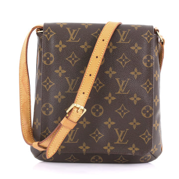 Louis Vuitton Musette Salsa Handbag Monogram Canvas PM Brown 395591