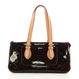 Louis Vuitton Rosewood Avenue Handbag Monogram Vernis Red 395711