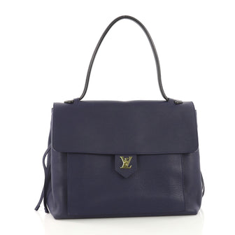Louis Vuitton Lockme Handbag Leather MM Blue 395861