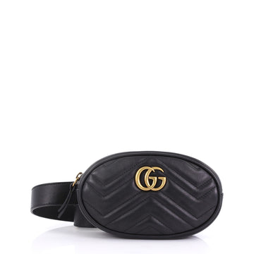 Gucci GG Marmont Belt Bag Matelasse Leather Black 395912