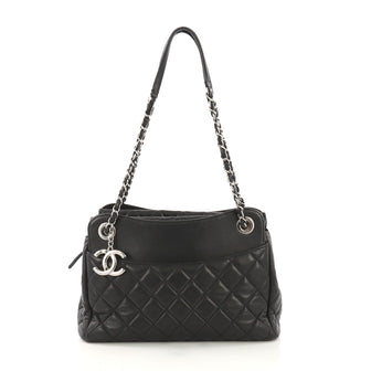 Chanel 7 Tote Quilted Lambskin Small Black 396023