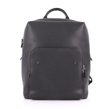Louis Vuitton Grigori Backpack Taiga Leather Black 396041