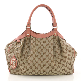Gucci Sukey Tote GG Canvas Medium Neutral 39613106
