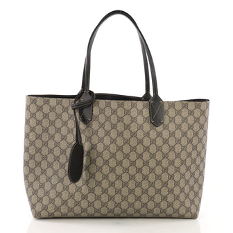 Gucci Reversible Tote GG Print Leather Medium Brown 39613108
